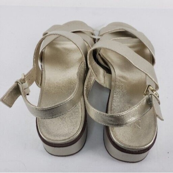 Naturalizer Caryn Silver Metallic Sling Back Leather Sandals Shoes Size 9 M - Picture 14 of 16